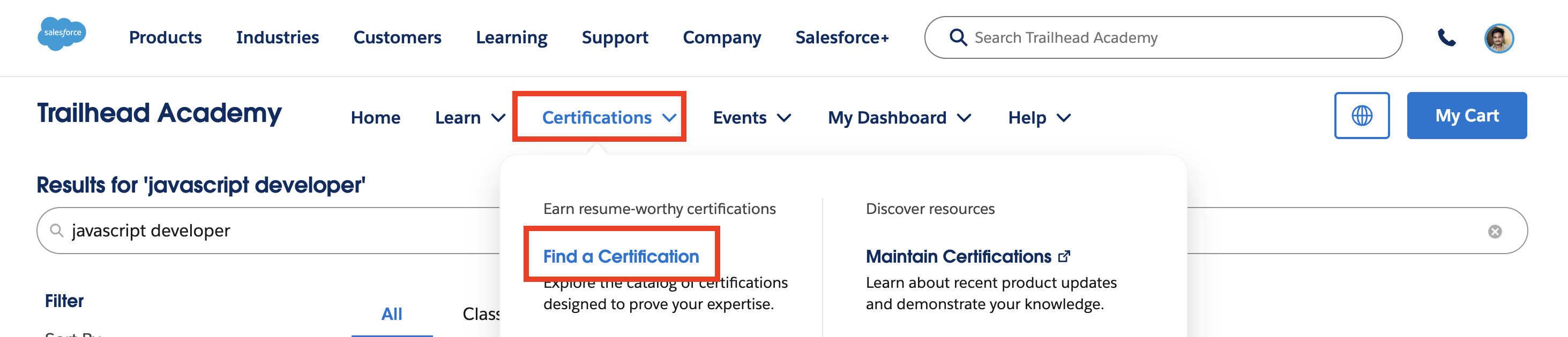 How to register a Salesforce Certification on Trailhead Academy